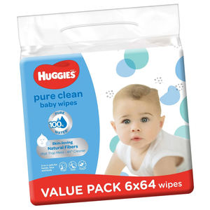 ผ้าเช็ดทำความสะอาดเด็กฮักกี้ส์ เพียวคลีน 64 แผ่น x 3 แพ็ค ผ้าเช็ดทำความสะอาดสำหรับเด็ก ผลิตจากโรงงานโดยตรง - Product Image 1