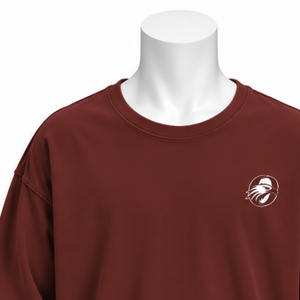 T-shirt à manches longues marron chocolat inversé coupe droite 100 % coton épaules tombantes délavé décontracté homme streetwear séchage rapide - Product Image 3