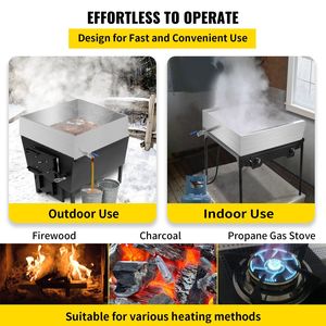 Évaporateur de sirop d'érable en acier inoxydable de 24x24x7 pouces Sauteuse pour faire bouillir le sirop d'érable - Product Image 6