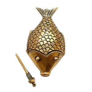 Estuche de latón con forma de pez para Surma Dani Kohl, caja de almacenamiento de delineador de ojos de latón, diseño decorativo de pez, estilo vintage para Kajal Surma - Product Image 5