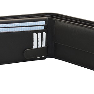 Minimalist <b>Men's</b> Genuine Leather Trifold <b>Wallet</b> Multi-Card Holder Short Length Fold Closure - Product Image 6