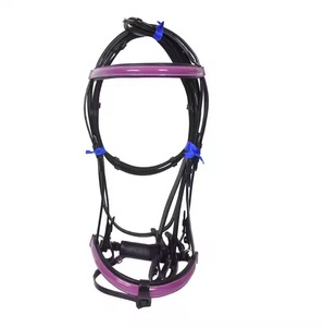 Bridon en cuir de qualité supérieure, type western, équipement équestre, couleur et logo personnalisés pour la course, modèle de selle L-BRDL-3, fabriqué à Uttar. - Product Image 4