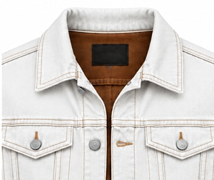 <b>Men's</b> <b>White</b> Denim Jacket Turn Down Collar Button Front Casual <b>Jeans</b> Coat - Product Image 6