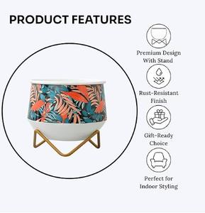 Mini pot en métal caramel, vase à fleurs design unique pour la décoration de la maison et du bureau, petit pot d'intérieur tendance, moderne - Product Image 3