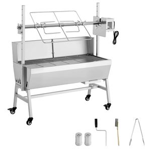 Griglia BBQ da Esterno 38W con Capacità di Carico di 60 kg, Girarrosto per Maiale e Agnello (7 Livelli di Altezza) - Product Image 1