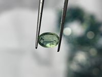Kyanite de couleur menthe naturelle, pierre précieuse ovale facettée d'Afrique pour la fabrication de bijoux