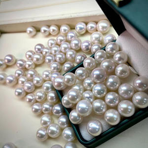 Kit de Perlas de Agua Dulce para Manualidades, Perlas Blancas Redondas sin Pulir para Colgante o Anillo, Partículas Impecables, Perlas Sueltas - Product Image 4