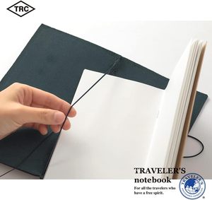 DESIGNPHIL Carnet de Voyage Fabriqué au Japon, Format Standard, Couverture Rigide en Cuir Véritable, Journal Rechargeable, Agenda de Voyage, Cadeau - Product Image 4