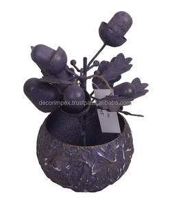 Showpiece Fleur avec Pot Décorer Plantes Noël Couleur Naturelle Multi Fer Feuille En Gros Intérieur Et Extérieur Pots De Fleurs Et Maison - Product Image 4