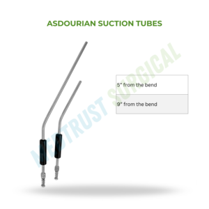 Tubes d'aspiration Asdourian 5 pouces à partir de Bend 9 pouces à partir de Bend, instrument chirurgical d'aspiration pour la neurochirurgie - Product Image 2
