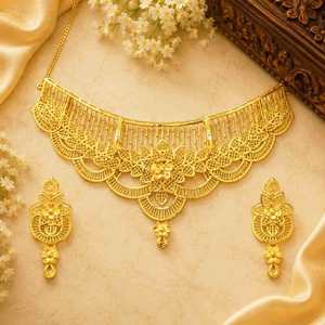 สร้อยคอแฟชั่นชุบทอง 14K 18K 24K แบบไมครอน ขายส่ง สไตล์ดูไบ ชุดเครื่องประดับตุรกี ดีไซน์แบบดั้งเดิม - Product Image 3