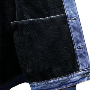 Veste en jean pour homme avec logo personnalisé, style western, doublure en polaire sherpa - Product Image 3