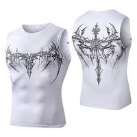 Débardeur de fitness pour homme, sans manches, respirant, écologique, en spandex/polyester tricoté, séchage rapide, haute qualité