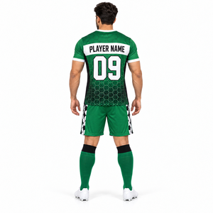 Uniforme de Fútbol Personalizado Sublimado, Transpirable, Anti-Humedad, UPF 50, Cuello en V, Manga Corta, Poliéster - Product Image 3