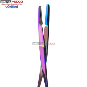 Porte-aiguille de précision 7,5 pouces arc-en-ciel pour manipulation et suture des aiguilles, en acier inoxydable, instrument ophtalmique multicolore - Product Image 4