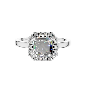 Luxury Female S925 Sterling <b>Silver</b> Rhodium Plated Moissanite <b>Emerald</b> Cut Engagement Wedding <b>Ring</b> Fine Jewelry - Product Image 6
