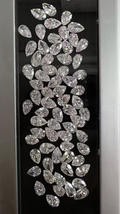 Diamants de laboratoire en forme de poire en gros, de 0,05 ct à 0,50 ct, couleur DEF, clarté VVS VS, excellente taille, diamants non montés pour la fabrication de bijoux - Product Image 2