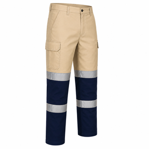 Custom Men Hi Vis Reflective <b>Cargo</b> <b>Pants</b> Safety <b>Work</b> <b>Pants</b> Two Tone High Visibility Trousers Custom Industrial Workwear <b>Pants</b> - Product Image 3