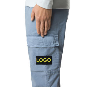 Men Premium Cargo Pants Regular Tapered Fit Stretch Cotton Twill <b>Elastic</b> Waist Streetwear Utility Cargo Trousers Custom OEM - Product Image 4