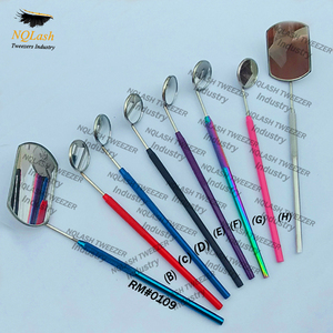 Espejo para Pestañas, Espejo para Extensión de Pestañas, Color Oro Rosa, Espejo Cuadrado Grande de Acero Inoxidable Desmontable para Mujeres, Espejo de Belleza para Pestañas - Product Image 4