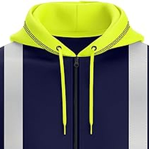 Vêtements de travail haute visibilité, sweats à capuche vert, vêtements réfléchissants haute visibilité pour routes, sweat à capuche réfléchissant - Product Image 2