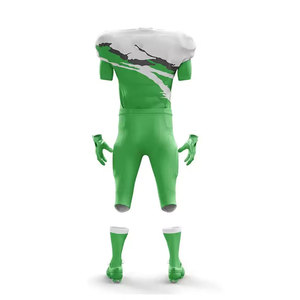 Ensemble de maillots de football américain personnalisés en polyester respirant imprimé par transfert thermique, col en V sans manches pour homme, imprimé floral jaune et blanc - Product Image 3