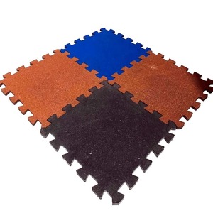 25mm Modern Multicolor <b>Interlocking</b> Recycled Crumb Rubber <b>Tiles</b> - Product Image 1