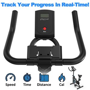 Spin Bike da Interno con Resistenza Regolabile, Sella e Manubrio Confortevoli, Base Stabile e Monitor per Ciclismo Stazionario - Product Image 6