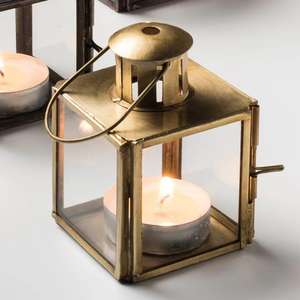 Lanterne suspendue de Noël vintage rustique moderne, porte-bougies chauffe-plat, mini décorations de salon, idéale pour offrir en cadeau - Product Image 5