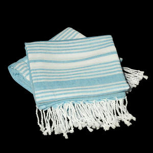 Fouta Serviette Rayée Doux 100% Coton Écologique Serviette de Luxe à Séchage Rapide avec Design de Logo Personnalisé pour la Plage Exportateur en Inde - Product Image 5