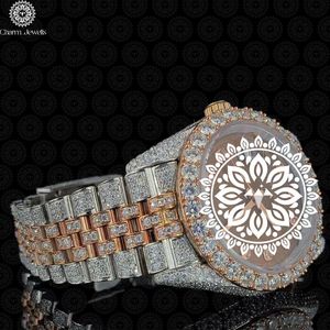 Montre de luxe Charm_Jewells en acier inoxydable, cadran analogique rond de 38 mm, cristal saphir, fermoir pliant lumineux, mode féminine - Product Image 3