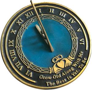 Reloj de Sol de Metal Moderno Grabado y Pulido para Jardín, Reloj de Exterior, Regalo Romántico para Parejas en Bodas o Aniversarios - Product Image 2