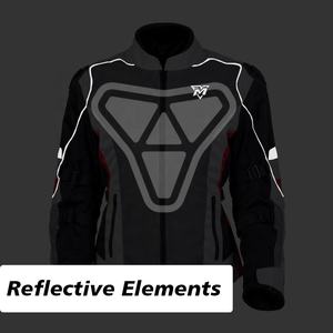 Blouson d'été pour moto pour hommes et femmes, équipement de moto avec rembourrage de protection, tissu Cordura, visibilité nocturne améliorée - Product Image 4