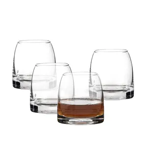制造商定制钠钙玻璃厚手工吹制果汁威士忌摇滚玻璃