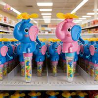 Coole Sommer-Handventilatoren aus Kunststoff, Lustige Mini-Ventilator-Spielzeuge mit Jelly-Bean-Lollipop-Bonbons, Halal-Zertifiziert für Kinder