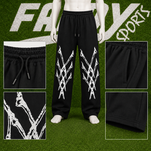 Pantalones Deportivos Holgados para Hombre, Estilo Y2K, Estampado Gráfico, Pierna Ancha, Estilo Hip Hop Gótico, Corte Holgado, Algodón - Product Image 6