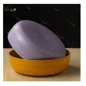 Nouvelle Arrivée Bol en Bambou Lumineux Classique Coloré Personnalisé Écologique Jetable Diamètre 20cm pour Fêtes, Maison et Cuisine - Product Image 1