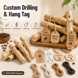 ของเล่นเคี้ยวสำหรับสุนัข - ไม้กาแฟธรรมชาติสำหรับสุนัข ช่วยทำความสะอาดฟันและสุขภาพจิต - Product Image 3