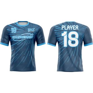 เสื้อฟุตบอลทีมพรีเมียม เสื้อฟุตบอลน้ำหนักเบา ระบายอากาศได้ดี ชุดกีฬา รับผลิตตามแบบ OEM ODM จากโรงงานผู้ผลิตชุดฟุตบอล - Product Image 1