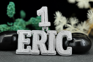 Collier pendentif hip-hop pour homme en argent 925 plaqué or avec moissanite taillée sur mesure, idéal pour mariage, fête ou cadeau de Noël - Product Image 1