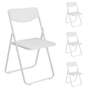Set di 4 Sedie Pieghevoli in Plastica Leggera - Impilabili per Uso Commerciale Interno/Esterno, Casa/Eventi - Product Image 5