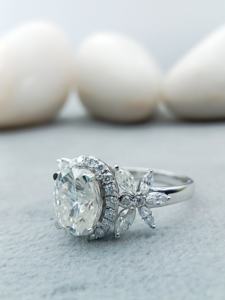 Anillo de Compromiso y Boda D'VINS JEWELS, Diseño Ovalado Moderno, Corte Brillante, Color D, Oro Rosa, Certificado, Cultivado en Laboratorio - Product Image 2