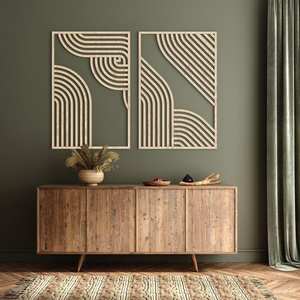 Letreros de Pared de Madera MDF Cortados con Láser, Decoración Elegante para Interiores de Oficina - Product Image 2