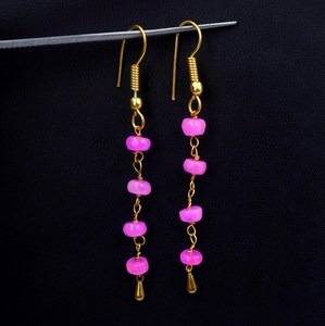 Pink Ethiopian <b>Opal</b> <b>Earrings</b>, 925 Silver & 14k Gold - Product Image 4
