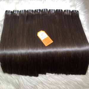 Extensiones de cabello humano virgen Remy crudo de doble estirado superventas, venta al por mayor de fábrica, mechones de cabello liso con cutícula alineada - Product Image 2