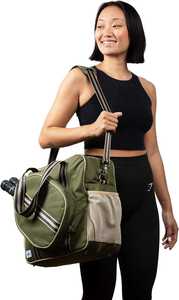 Sac de sport vert armée grande capacité avec logo personnalisé – Idéal pour raquettes, adapté aux activités de plein air et aux voyages - Product Image 5