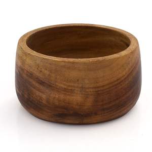 Bol de service en bois artisanal durable de qualité supérieure pour aliments et fruits, design lavable - Artisanat en bambou et en bois - Product Image 1