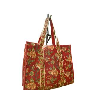 Sac fourre-tout floral Jaal bohème, sac à main tendance d'été, doublure en coton matelassé résistant à l'eau, idéal pour le shopping et les voyages - Product Image 3