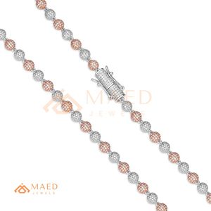 Moissanite Bead Necklace <b>Iced</b> <b>Out</b> Ball <b>Chain</b> Rose Gold Plated Luxury Hip Hop Necklace for Men Women Gift - Product Image 6