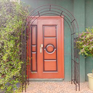 Arche de jardin en métal noir pour plantes grimpantes, support pour roses L59 x L17.71 x H90.55, treillis et portail d'extérieur - Product Image 5
